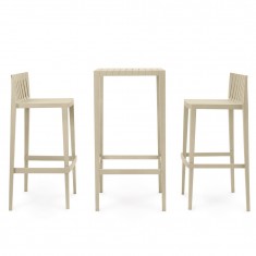 SPRITZ Set Tisch + Stühle H870, stapelbar